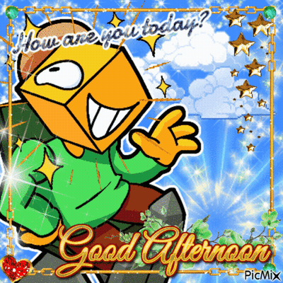 Cartoon Character Saying How Are You Today GIF