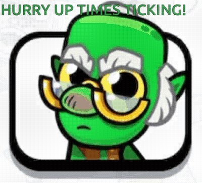Cartoon Character Saying Hurry Up Times Ticking GIF