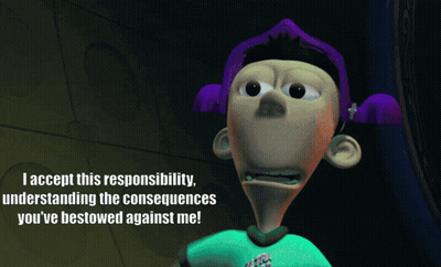 Cartoon Character Saying I Accept This Responsibility GIF