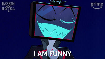 Cartoon Character Saying I Am Funny GIF