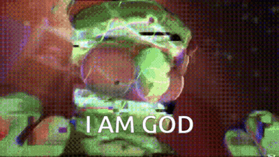Cartoon Character Saying I Am God GIF