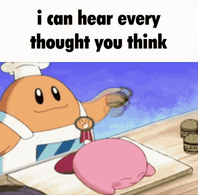 Cartoon Character Saying I Can Hear Every Thought GIF
