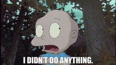 Cartoon Character Saying I Didn't Do Anything GIF