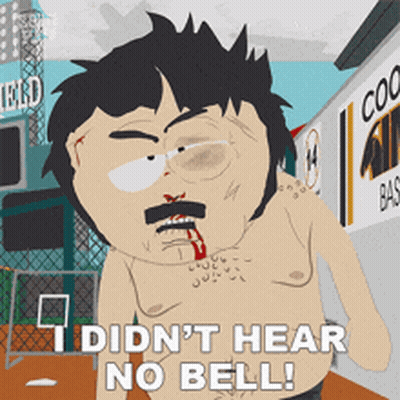 Cartoon Character Saying I Didn't Hear No Bell GIF