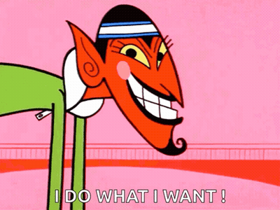 Cartoon Character Saying I Do What I Want GIF