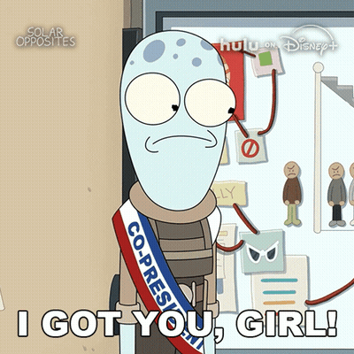 Cartoon Character Saying I Got You Girl GIF