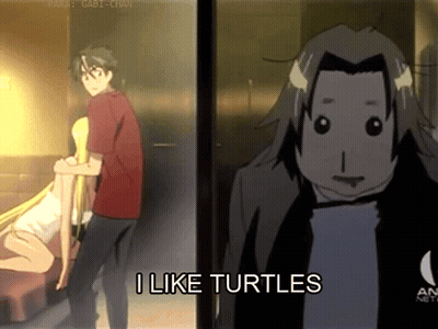 Cartoon Character Saying I Like Turtles GIF