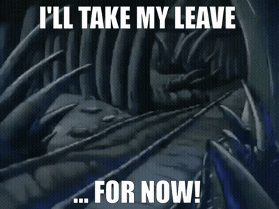 Cartoon Character Saying I'll Take My Leave GIF