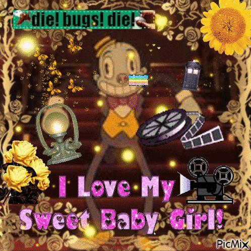 Cartoon Character Saying I Love My Baby Girl GIF