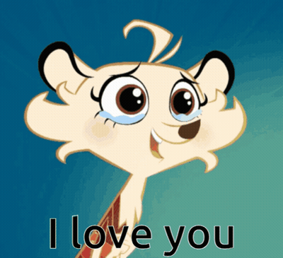 Cartoon Character Saying I Love You With Tears GIF
