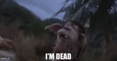 Cartoon Character Saying I'm Dead GIF