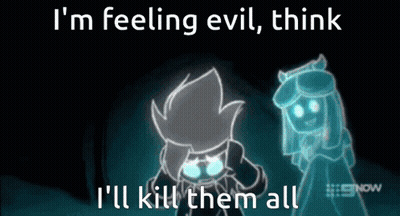 Cartoon Character Saying I'm Feeling Evil GIF