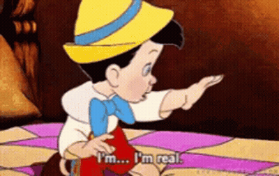 Cartoon Character Saying I'm... I'm Real GIF