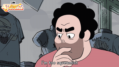 Cartoon Character Saying I'm Too Squeamish Beach City Shirt GIF