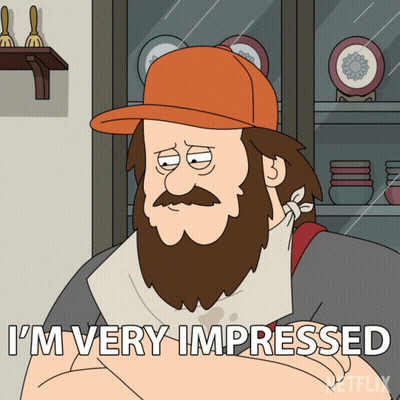 Cartoon Character Saying I'm Very Impressed GIF