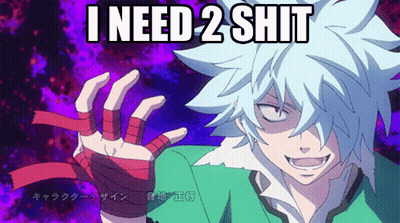 Cartoon Character Saying I Need 2 Shit GIF