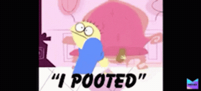 Cartoon Character Saying I Pooted GIF