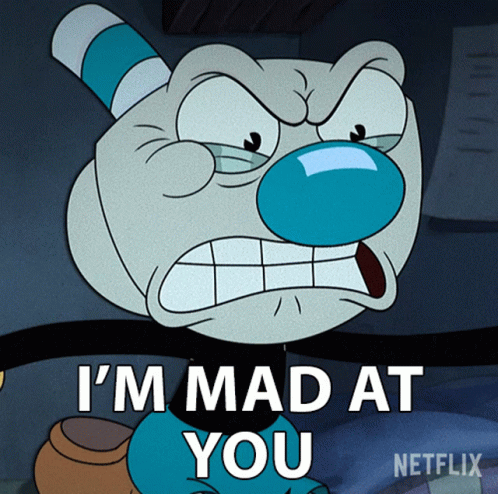 Cartoon Character Saying Im Mad At You GIF