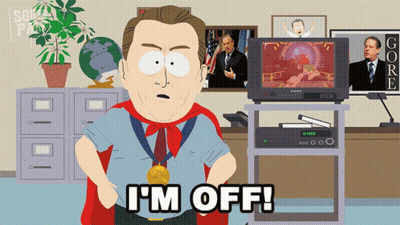 Cartoon Character Saying Im Off GIF