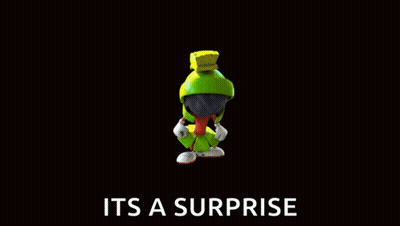 Cartoon Character Saying It's a Surprise