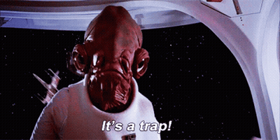 Cartoon Character Saying It's A Trap GIF