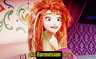 Cartoon Character Saying It's Eurovision Day GIF