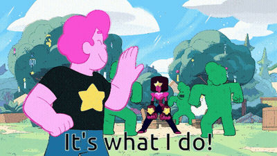 Cartoon Character Saying Its What I Do In Front Of Green Monsters GIF