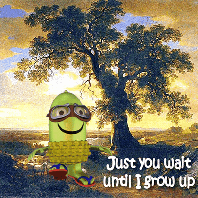 Cartoon Character Saying Just You Wait Until I Grow Up GIF
