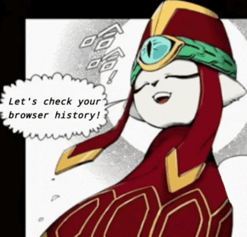 Cartoon Character Saying Let's Check Your Browser History GIF