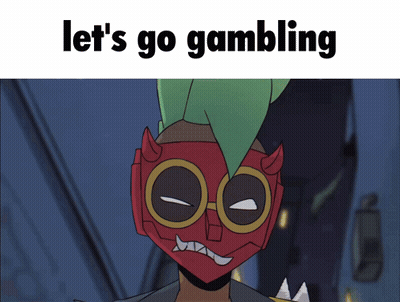 Cartoon Character Saying Let's Go Gambling GIF