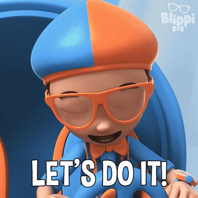 Cartoon Character Saying Lets Do It Wearing Glasses GIF