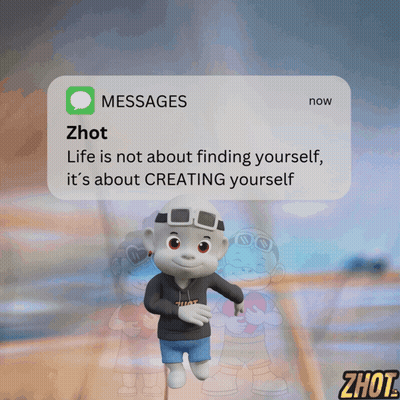 Cartoon Character Saying Life Is Not About Finding Yourself It's About Creating Yourself GIF