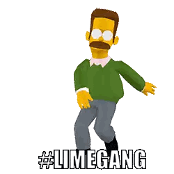 Cartoon Character Saying Limegang Sticker