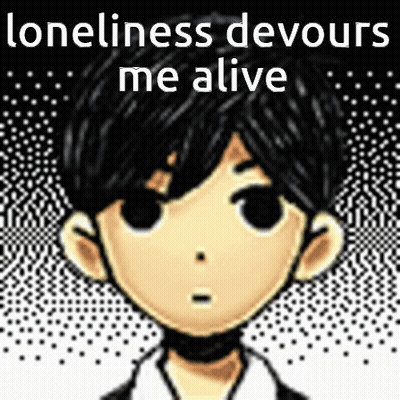 Cartoon Character Saying Loneliness Devours Me Alive GIF