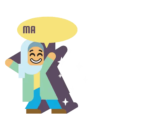 Cartoon Character Saying Mashallah Sticker