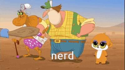 Cartoon Character Saying Nerd GIF