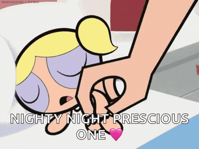 Cartoon Character Saying Nighty Night GIF