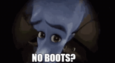 Cartoon Character Saying No Boots GIF