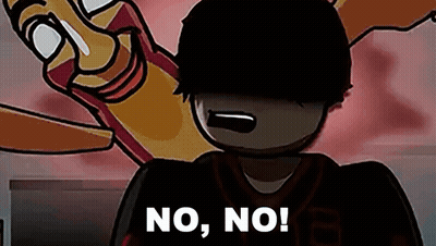Cartoon Character Saying No No Holding Remote GIF