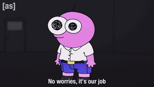 Cartoon Character Saying No Worries GIF