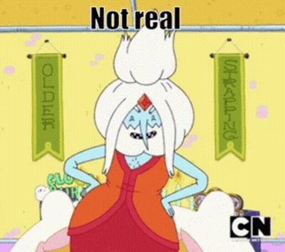 Cartoon Character Saying Not Real GIF