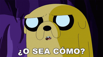 Personaje de dibujos diciendo o sea cómo GIF