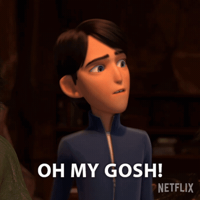 Cartoon Character Saying Oh My Gosh In Netflix Ad GIF