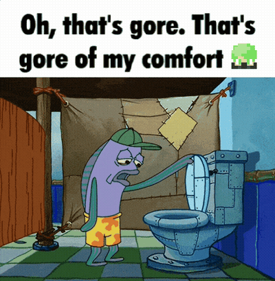 Cartoon Character Saying Oh That's Gore GIF