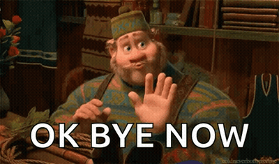 Cartoon Character Saying Ok Bye Now GIF