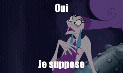 Cartoon Character Saying Oui Je Suppose GIF