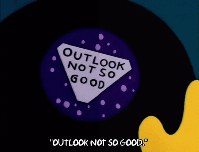 Cartoon Character Saying Outlook Not So Good GIF