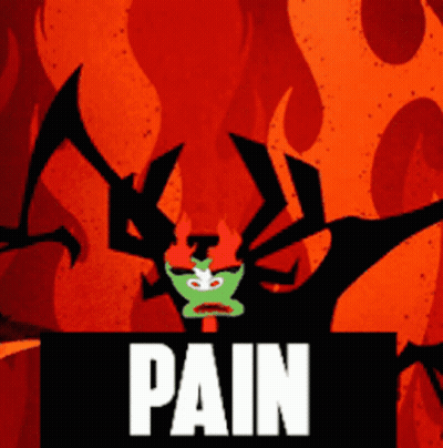 Cartoon Character Saying Pain GIF