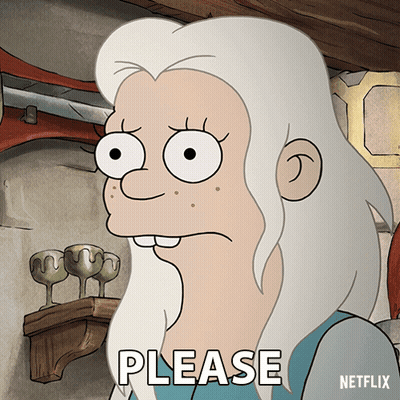 Cartoon Character Saying Please GIF