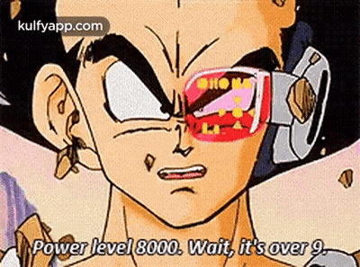 Cartoon Character Saying Power Level 8000 Wait It's Over 9 GIF